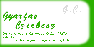 gyarfas czirbesz business card